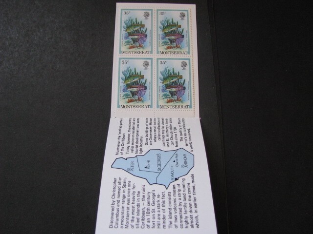 Montserrat Stamp Complete Fish Booklet from 1981 Never Hinged Unused