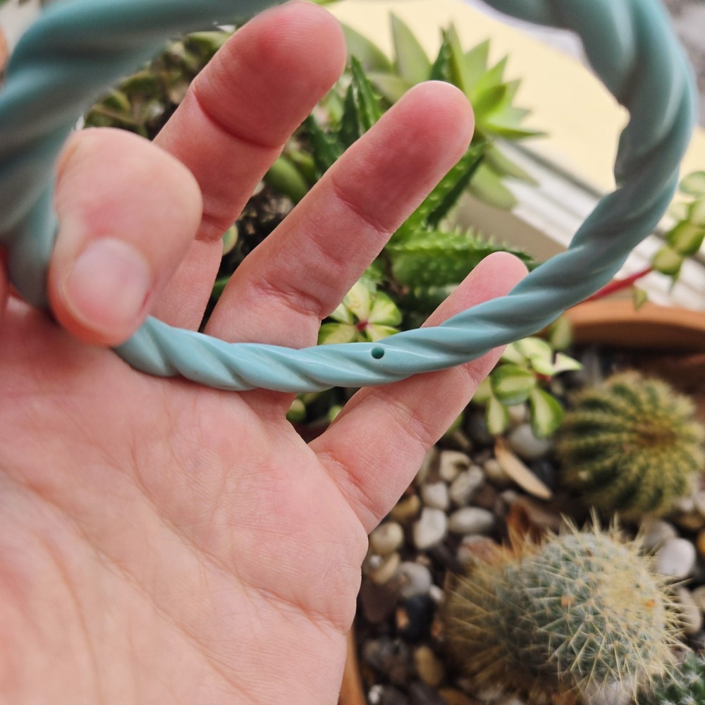Vintage Sky Blue Twist Wave Bangle Bracelet