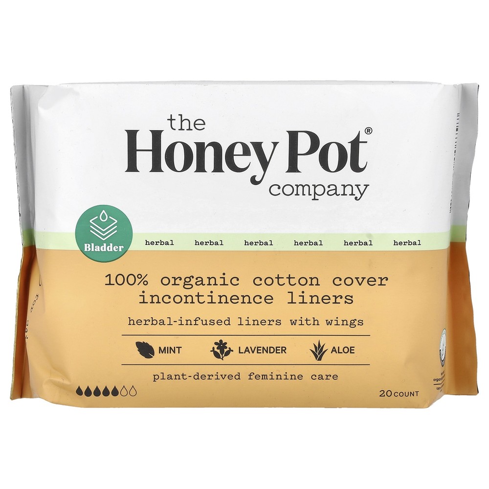 Herbal-Infused Liners With Wings, 20 Count
