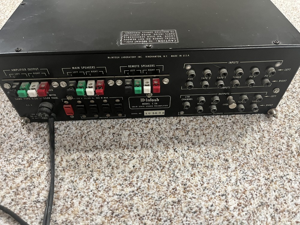 McIntosh c26 Solid State Preamplifier