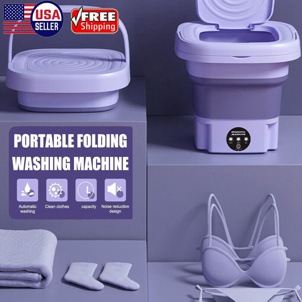 Mini Washing Machine 8L Folding Portable Sterilization Drying Laundry Machines