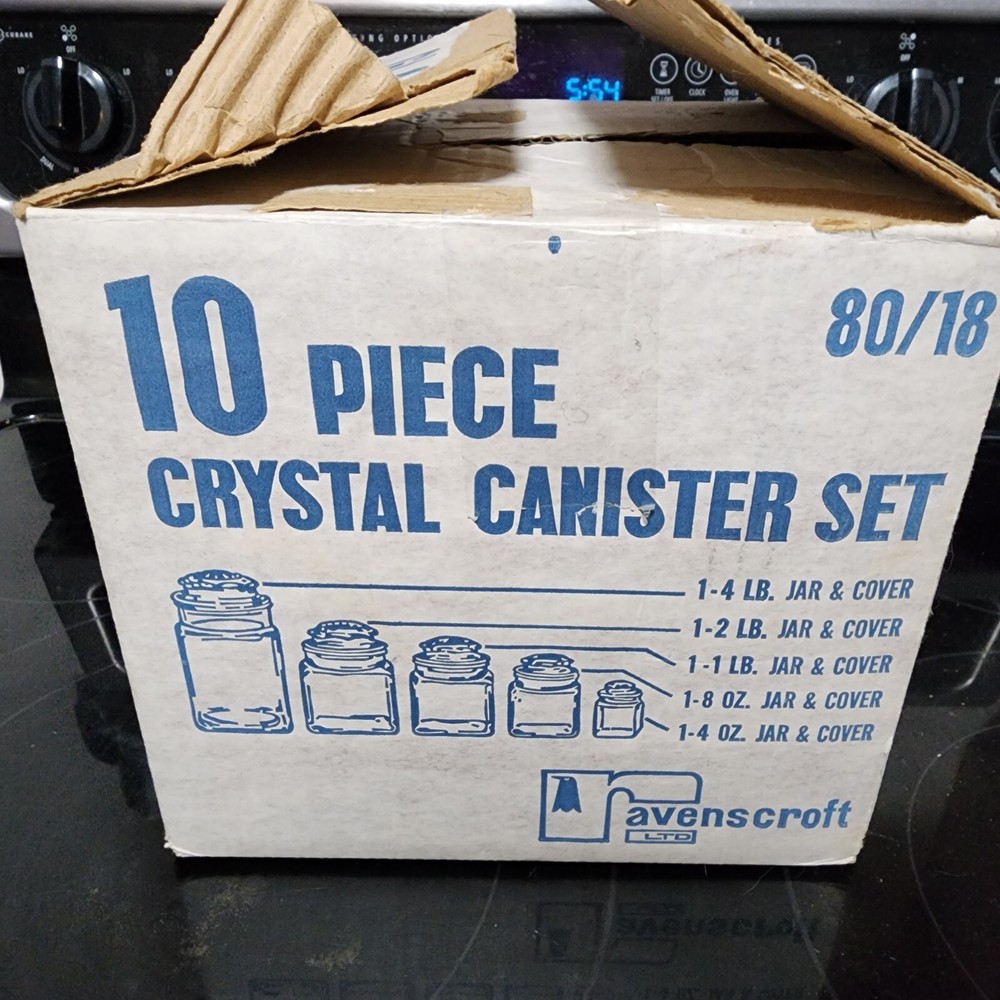 Ravenscroft 10pc Crystal Canister Set