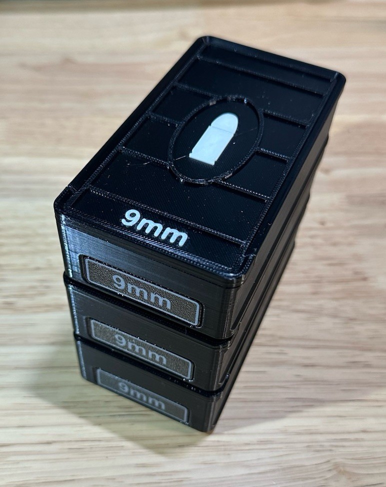 Stackable 9mm  Ammo Box 50rd Capacity (3 Pack)