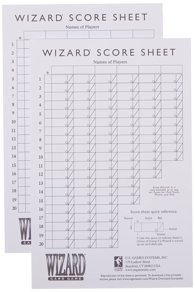Wizard® Oversized Scorepads