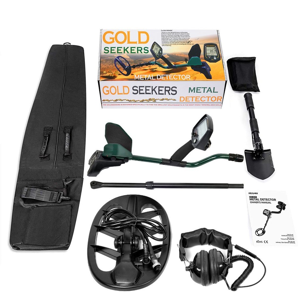 Treasure Metal Detector Kit Underground Scanner Finder & Screen For Gold Silver