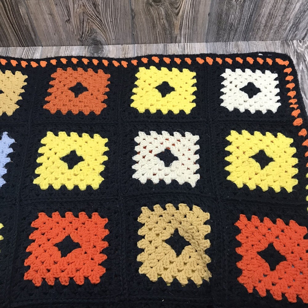 Multicolor Granny Square Afgan Throw 45X60