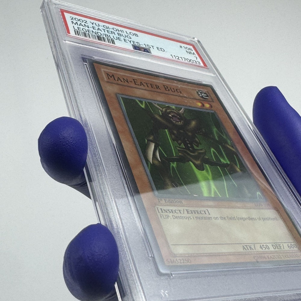 Yu-GI-Oh! - PSA 7 1st Edition LOB-108 Man-Eater Bug