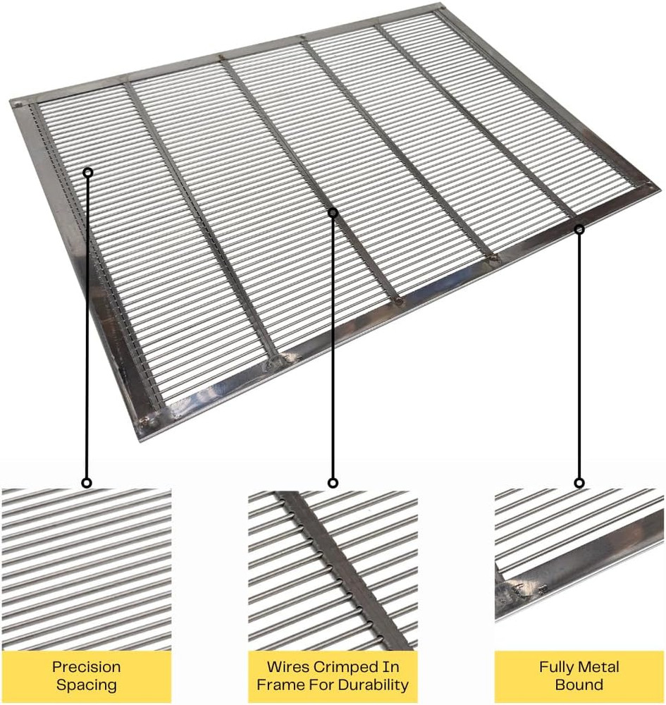 Metal Queen Bee Excluder for 10 Frame Hives - 2 Pack