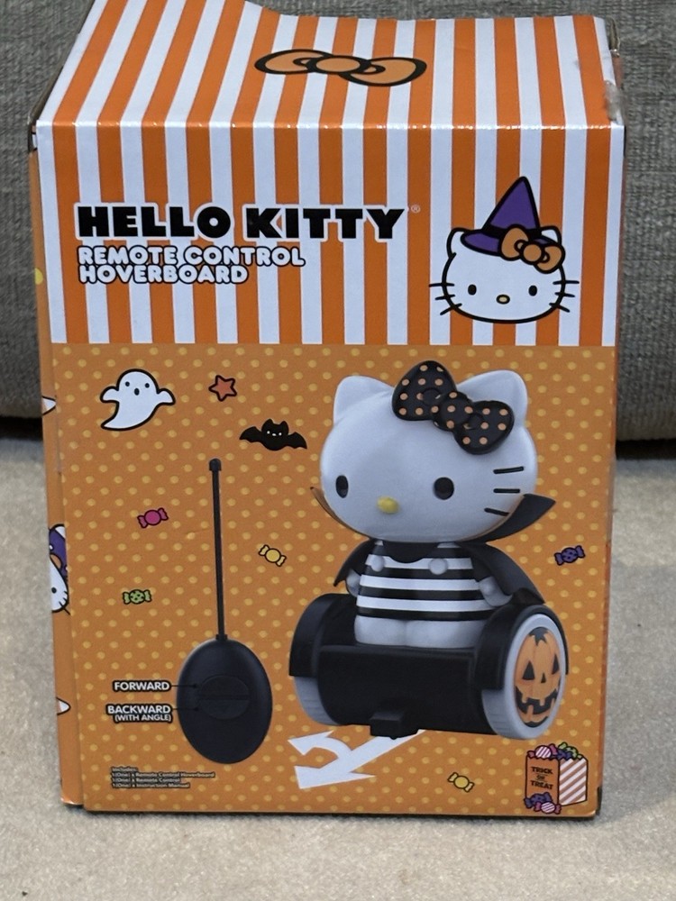 NEW, REMOTE CONTROL HALLOWEEN HELLO KITTY ON A HOVERBOARD