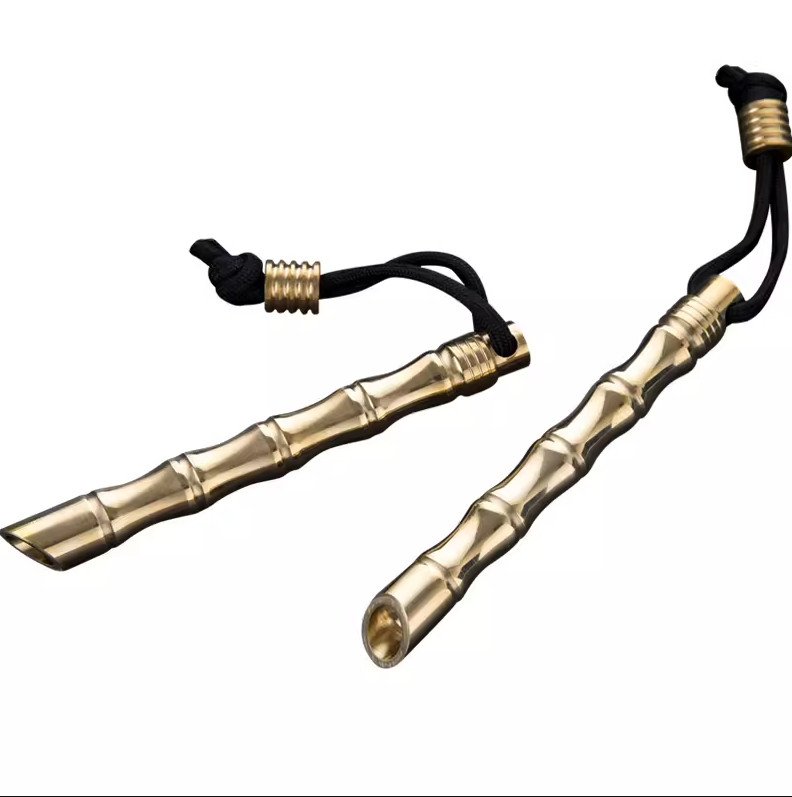 Brass solid broken bamboo short stick broken window outdoor backpack pendant