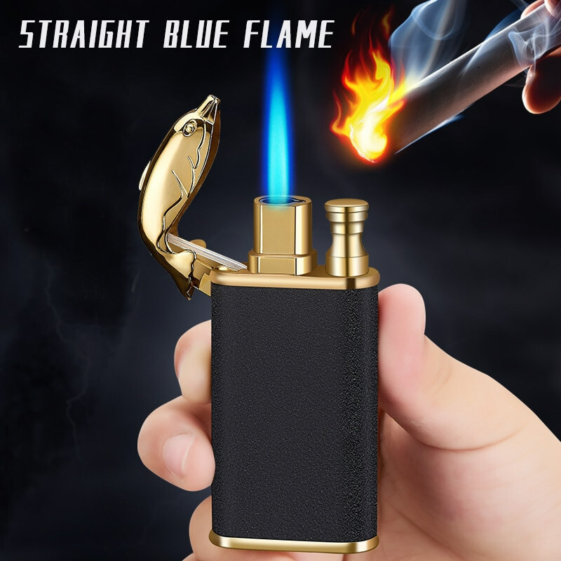 Cigar Lighter Double Fire Torch Jet Windproof Creative Refillable