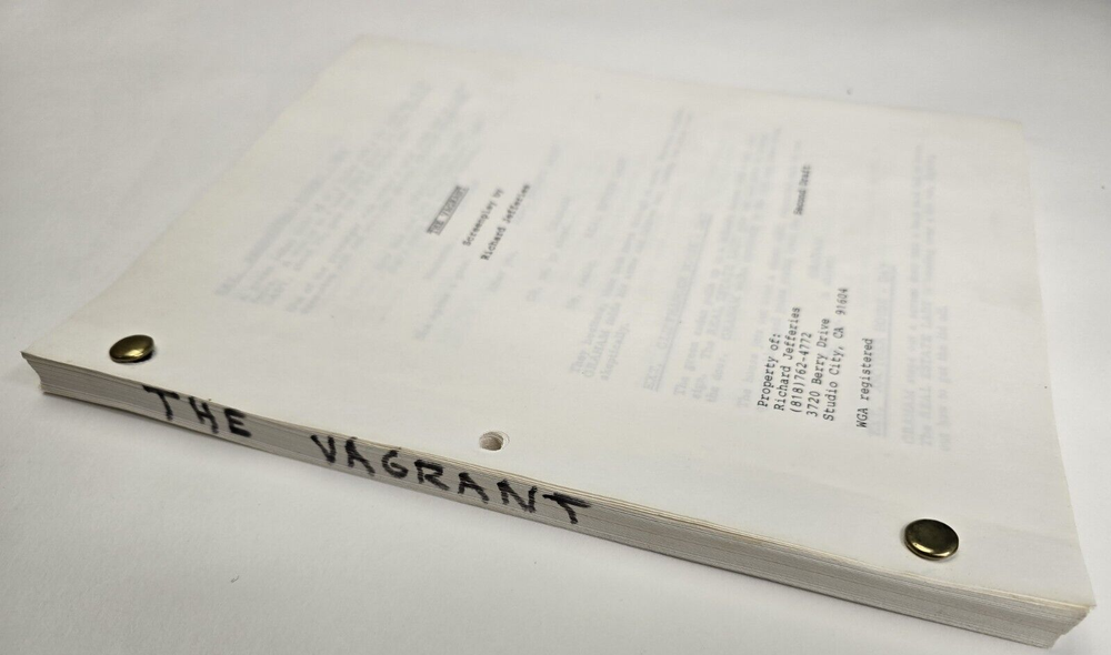 THE VAGRANT / Richard Jefferies Screenplay, Writer's Guild Script Draft