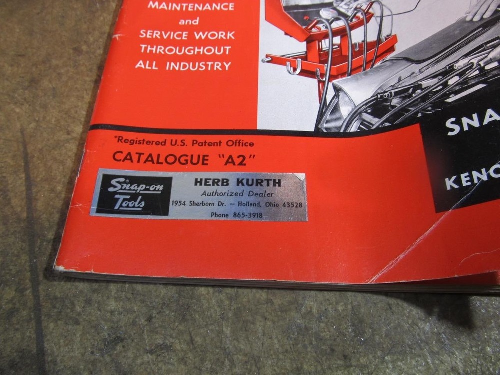 Vintage Snap On 1967 A2 Tool Catalog
