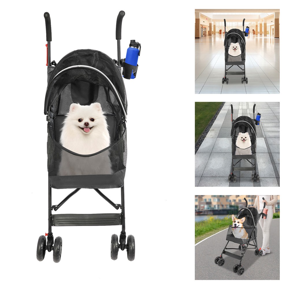 Foldable Pet Stroller Small & Medium-Size Dogs/Cats Stroller Pet Travel Stroller
