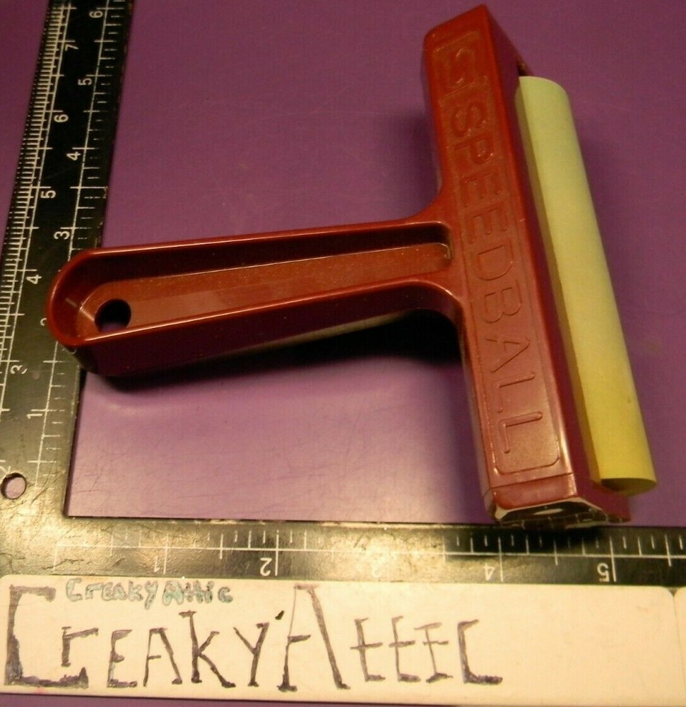 SPEEDBALL ROLLER SOFT SOLID 4 INCH BRAYER TEXTURE EMBOSS CREAKYATTIC