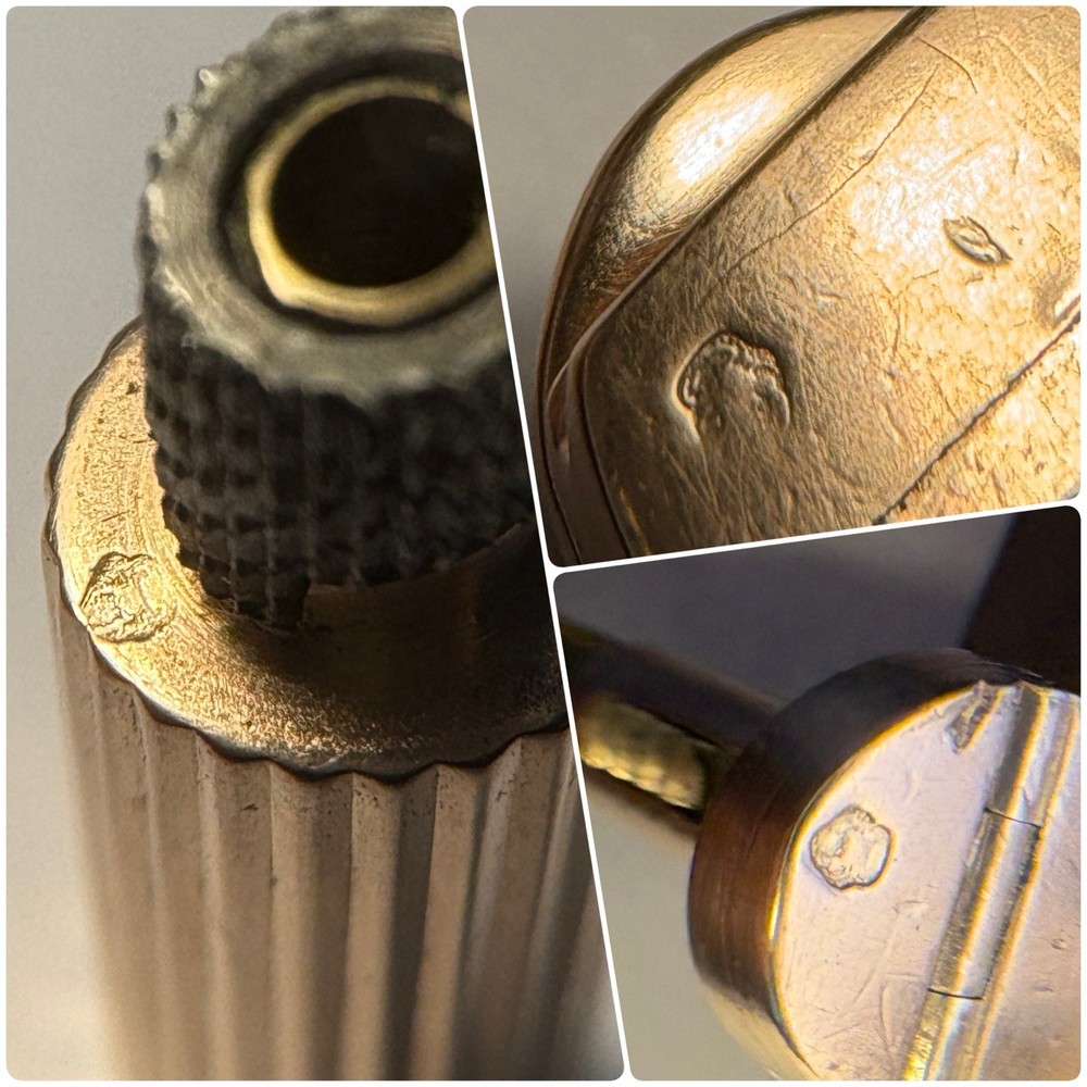 Dunhill Solid Silver ‘GILT FINISH’ Aldunil (LARGE) Lighter - Fully Overhauled