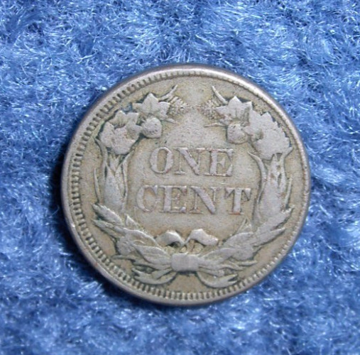 RARE 1857 FLYING EAGLE SMALL CENT COIN-OFF-CENTER REVERSE, NICE!