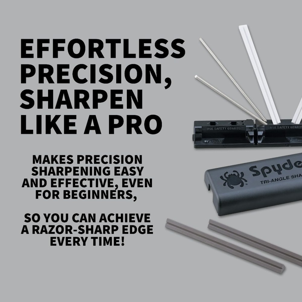 Spyderco TriAngle Sharpmaker, Complete Knife Sharpening System with Medium Gr...