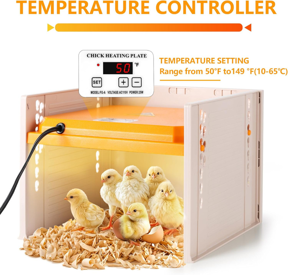 Chick Brooder, Chicken Brooder Heating Plate for Chicks with Adjustable Height a