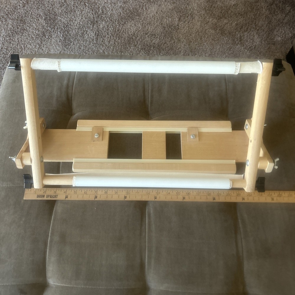 K's Creations Needlework LapFrame Table Base Needlepointing Wooden Scroll Frame