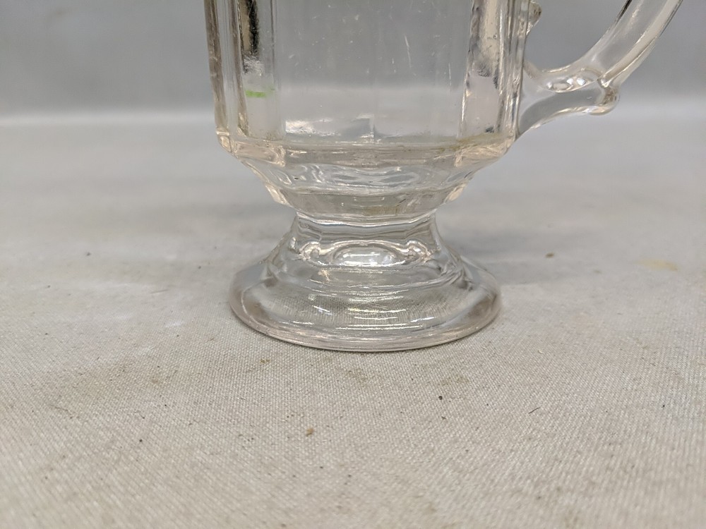 Vintage Clear Glass Ice Lip 6" Pitcher