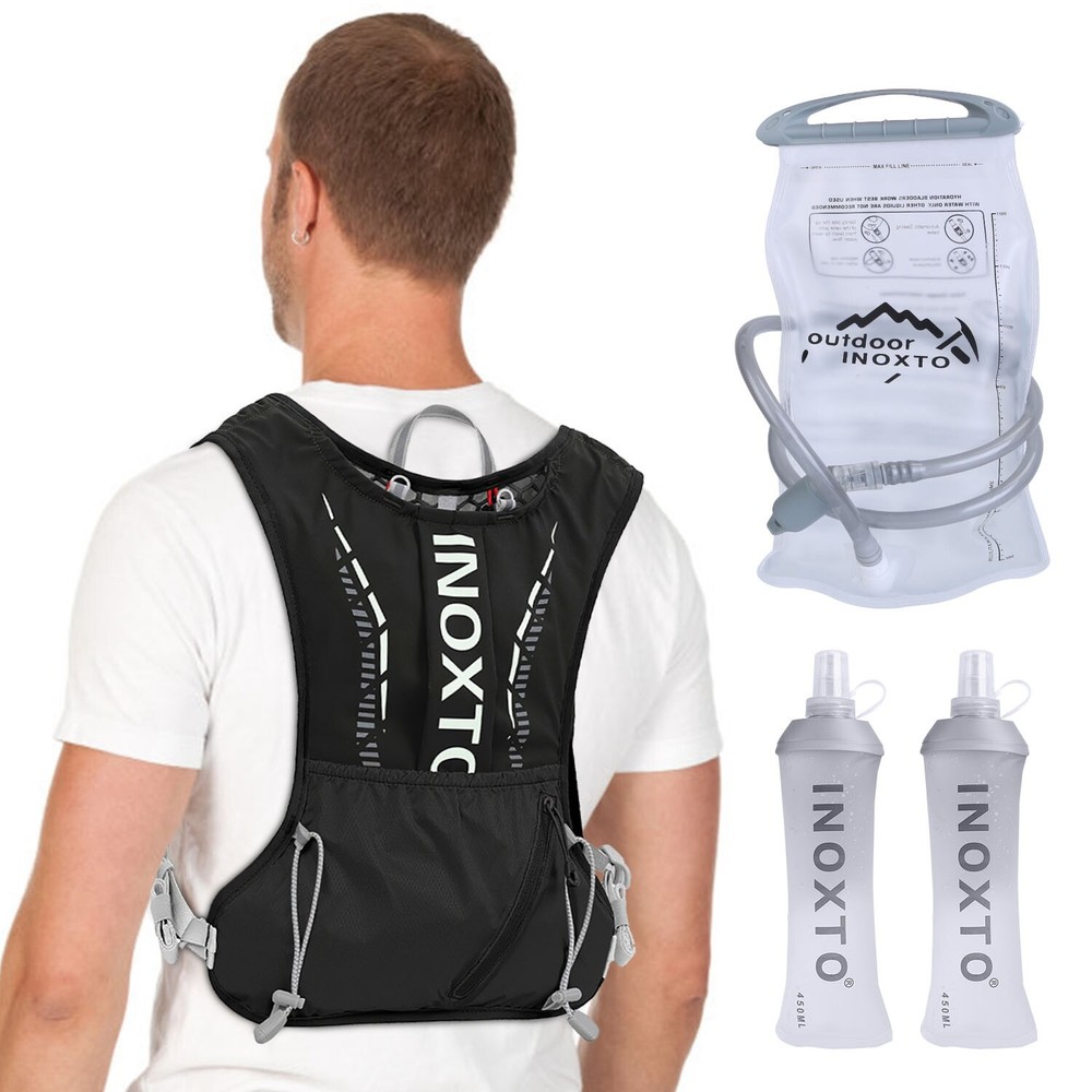 Sport Hydration Vest Running Backpack Storage Bagwith Water Bladder Adjustable