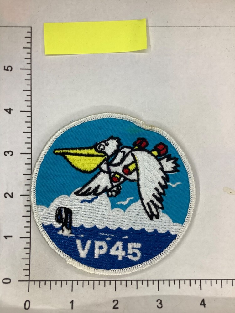VINTAGE US NAVY PATROL SQUADRON 45 SQUADRON  PATCH