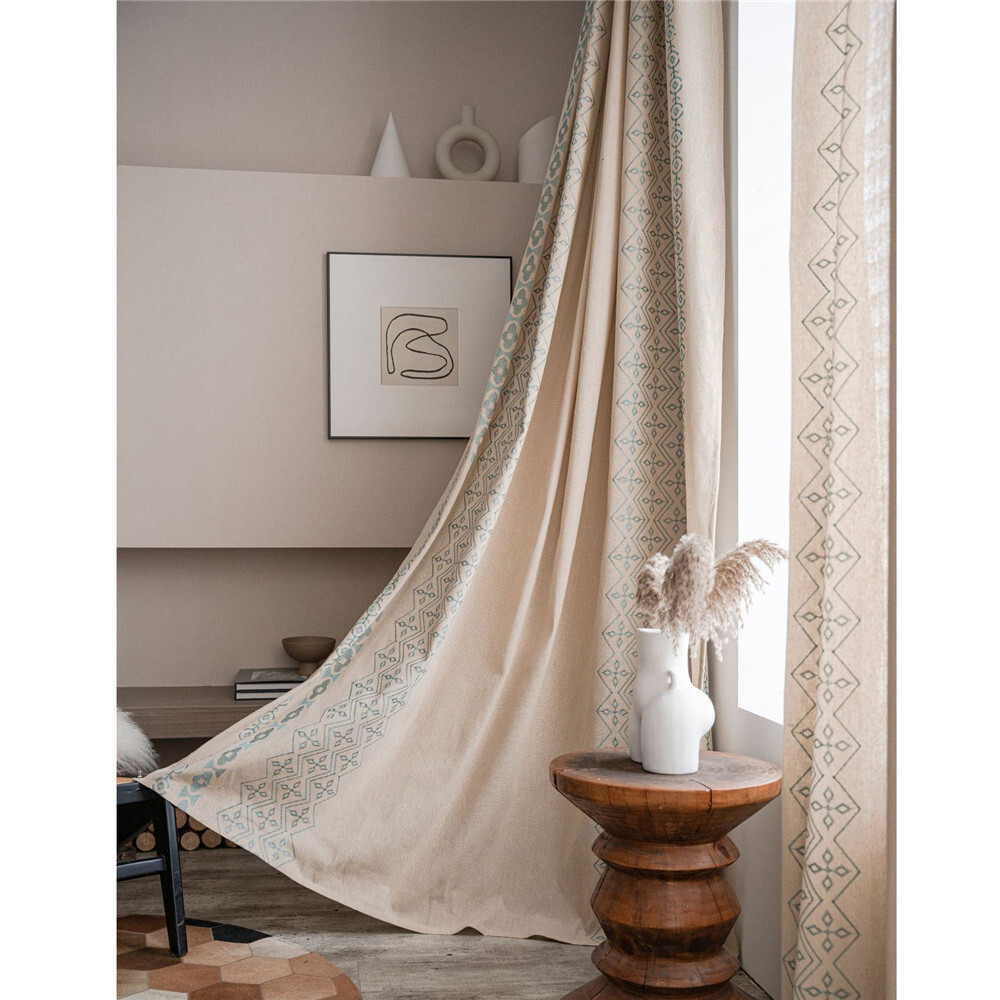 Home Decor For Living Room Window Drape Curtain Embroidery Panel