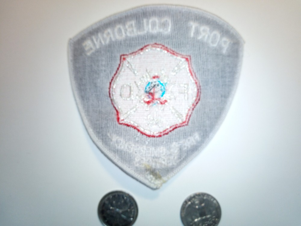 Port Colbourne Fire Department Silver Patch Badge Crest