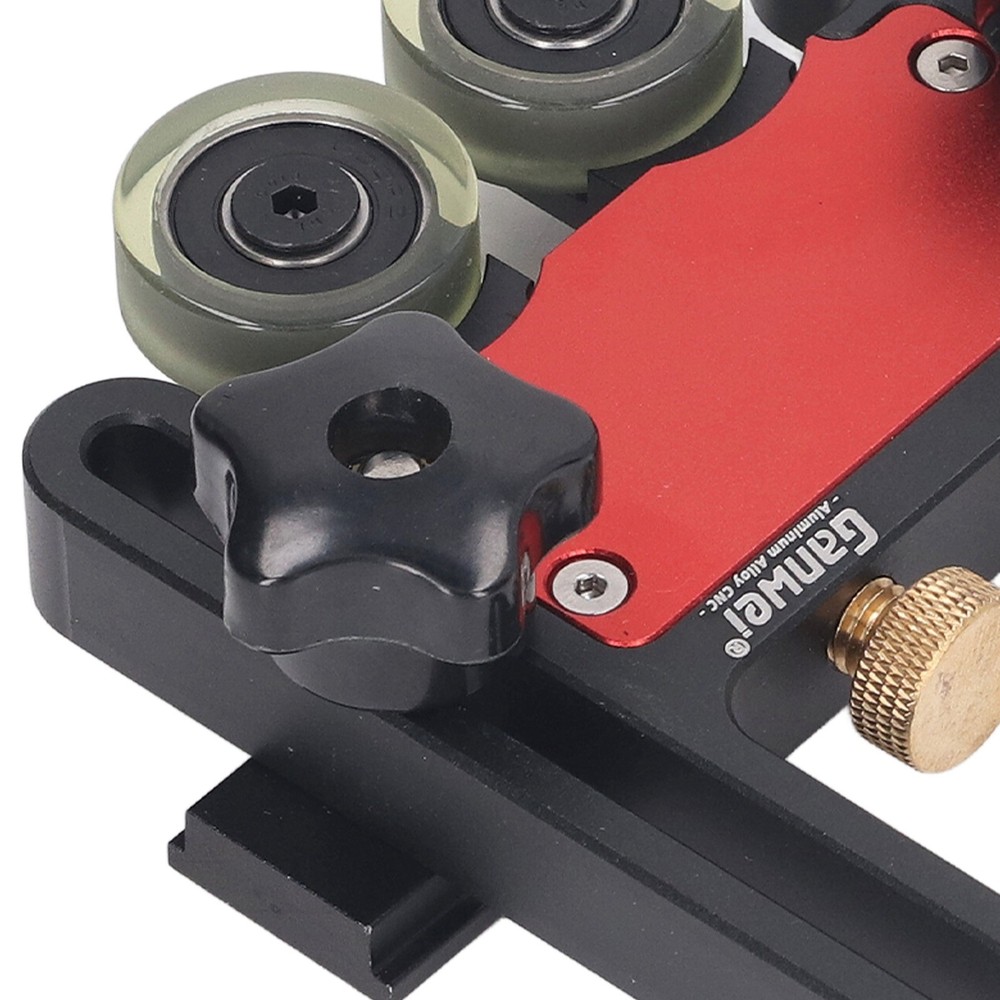 2Pcs Table Saw Feeder 5mm Stroke Double Wheel Bearing Roller Featherboard