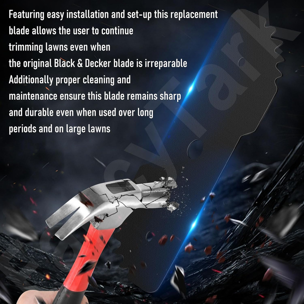 2-Pack EB-007 7-1/2-Inch Edge Hog Heavy-Duty Edger Replacement Blade for Black &