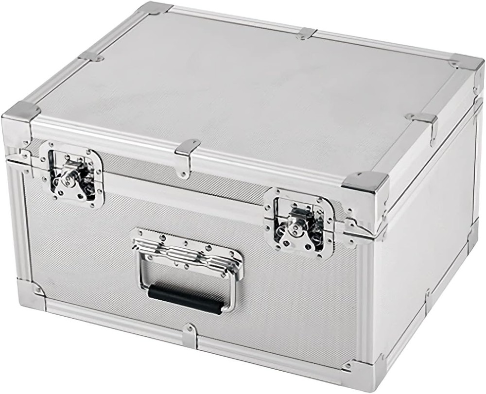 GRFIT Toolbox Aluminum Hard Tool Box Briefcase Portable Storage Toolbox Carrying