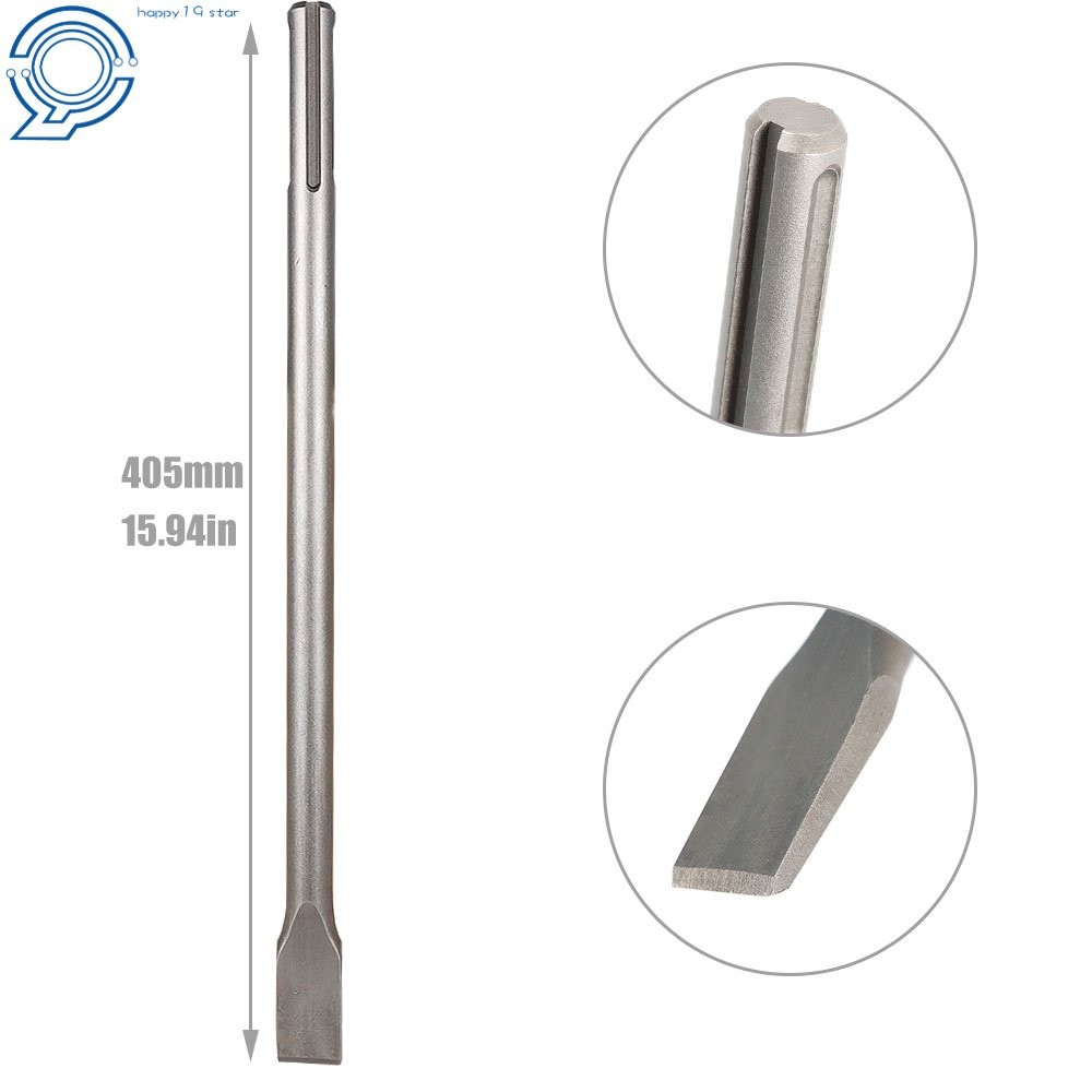 3 Pack SDS Max Bits Set Long-Point Chisel Scaling Chisel Flat Chisel 16"