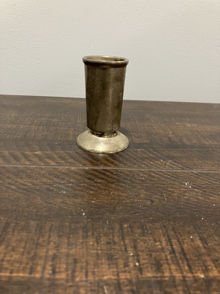 Vintage Silver Plated Footed Shot Glass EUC
