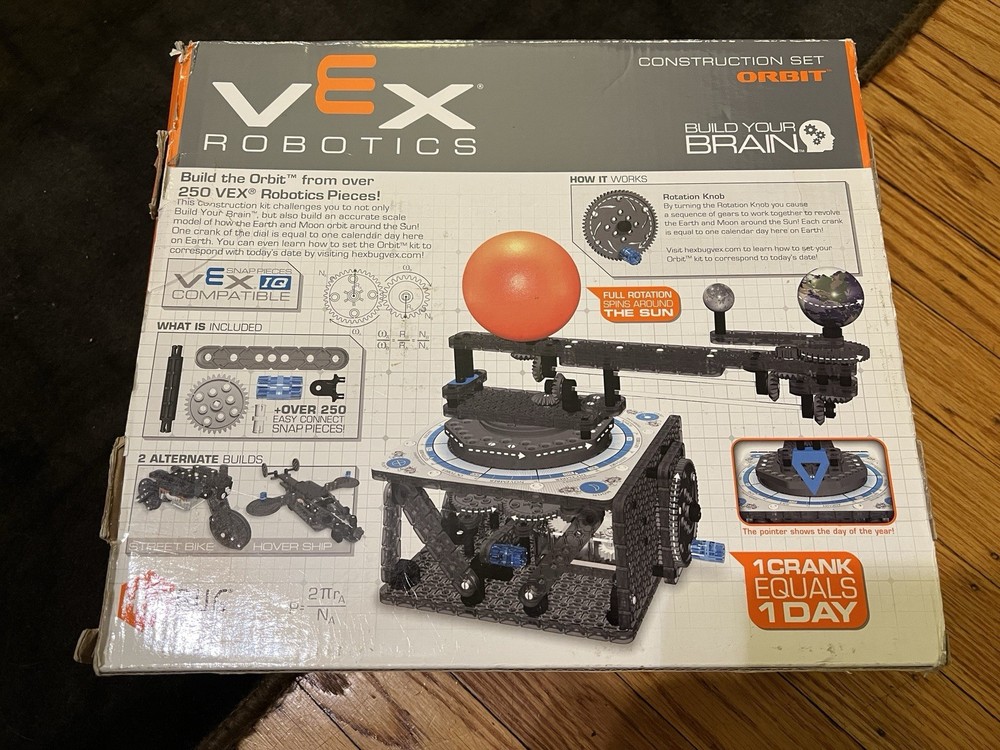 Vex Robotics Construction Set Orbit Hex Bug 250+ Pieces