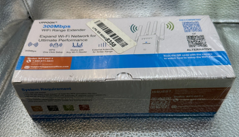 Wifi Range Extender 300 MBps UPPOON 14770 Sq .ft