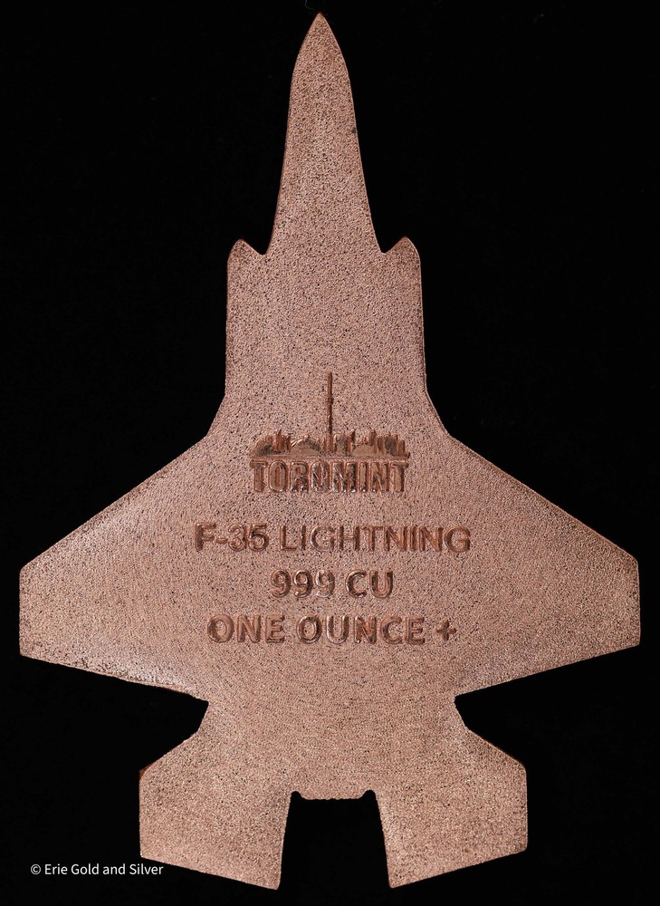 1 oz .999 Copper SU-57 Felcon Colorized Shaped Jet