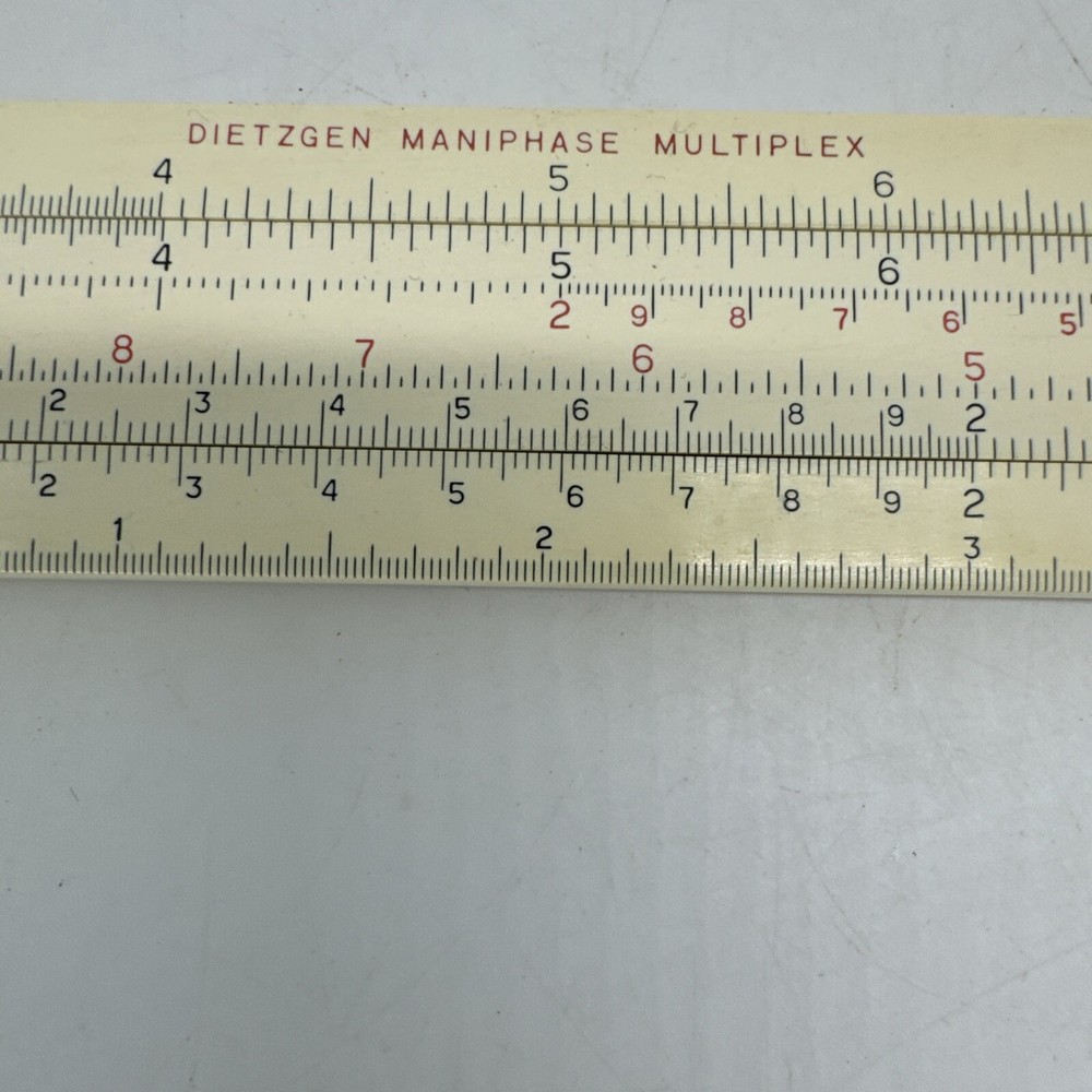 Vintage Eugene Dietzgen Maniphase Multiplex Slide Rule Ruler 1746