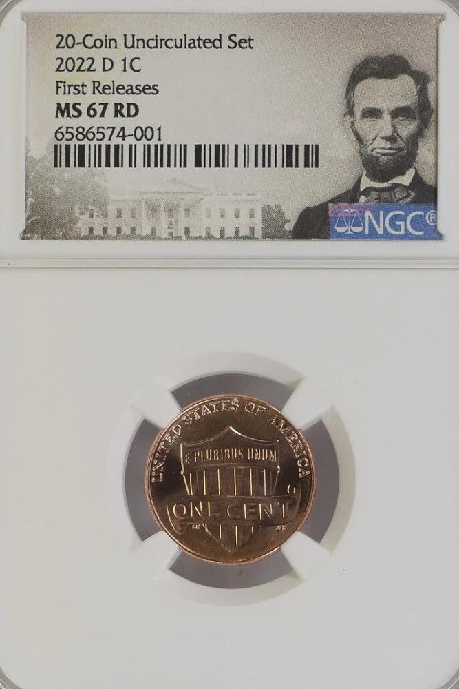 2022 D Lincoln Cent NGC MS 67 RD 1c Shield Graded  First Releases