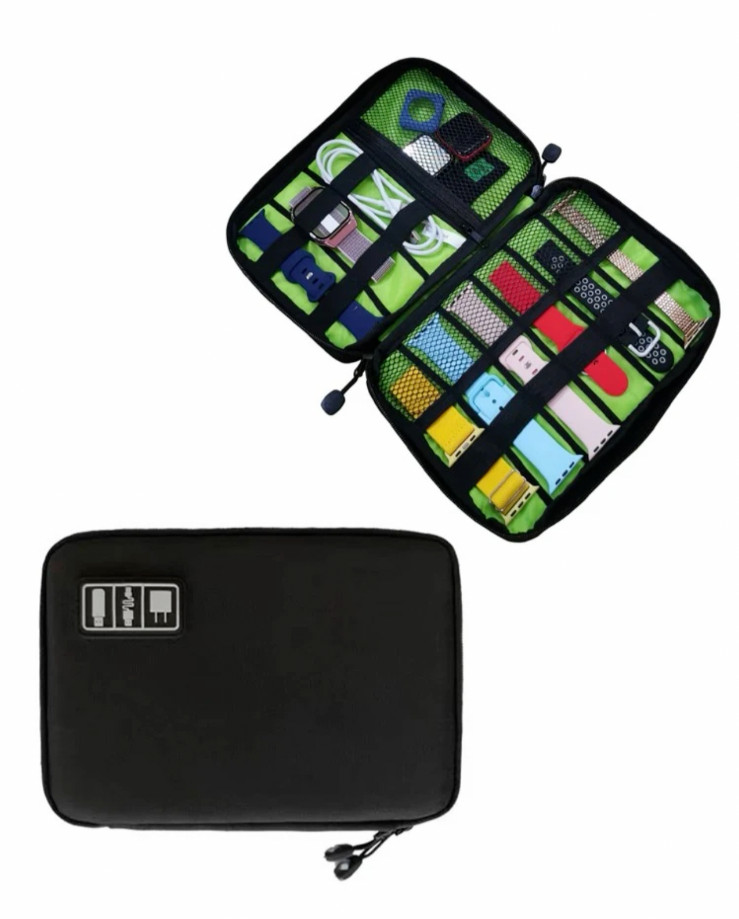 Travel Cable Organizer Storage Bag Portable Accessories USB Cards