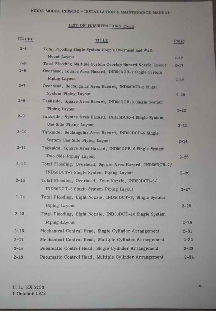KIDDE SENTINEL IND-50C OPERATION MAINTENANCE & INSTRUCTION MANUAL BOOK
