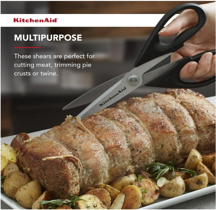 Kitchen Shears 8.72"" Stainless Steel Scissors Black