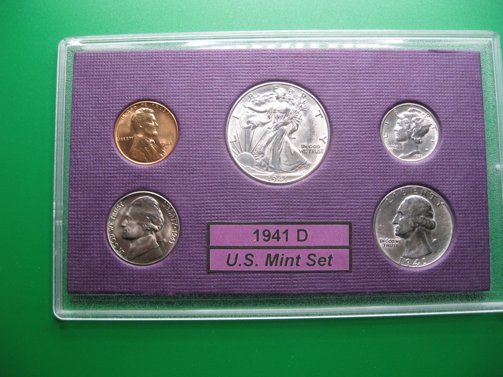 1941 D US Silver Mint Set Brilliant Uncirculated!
