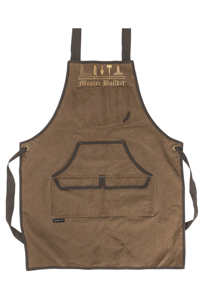 Freemason Field Khaki Embroidered Workman's Apron