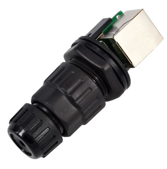 Waterproof IP68 Ethernet RJ45 Panel Mount Pass-Through Connector Socket CAT5-6E