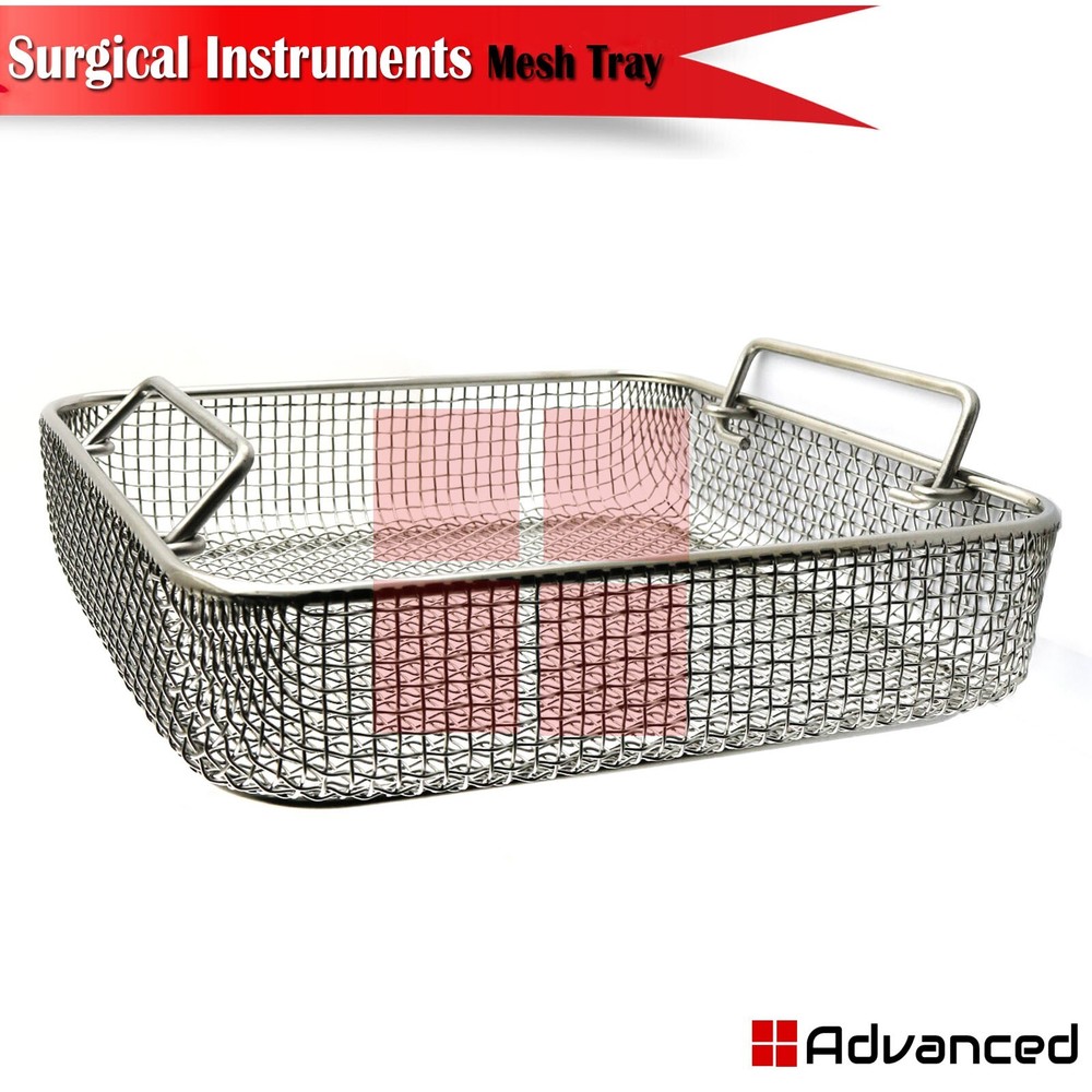 Surgical Instruments Mesh Tray Autoclavable Basket Sterilization Cassette