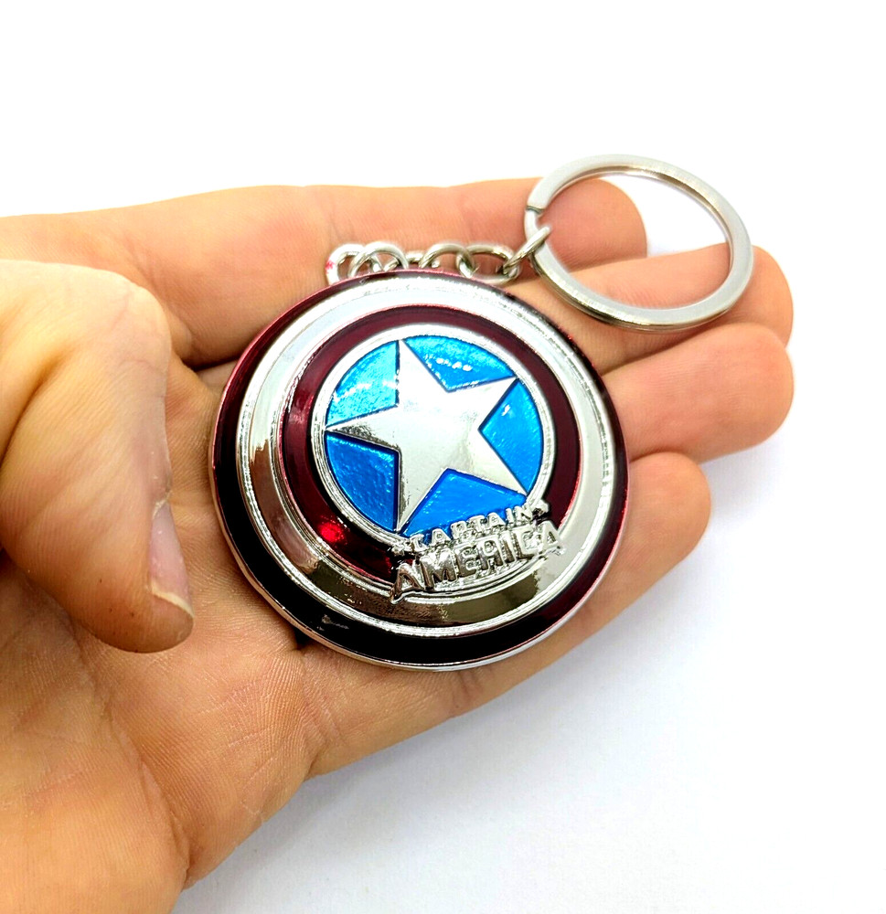 CAPTAIN AMERICA KEYCHAIN Marvel Comics Shield Superhero Key Chain/Keyring Gift