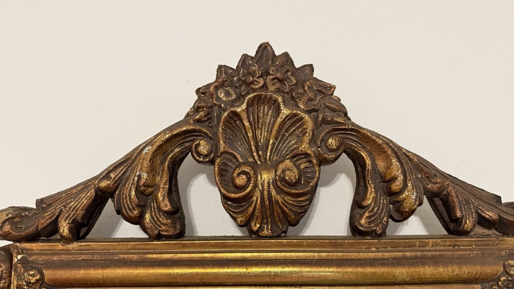 Ornamental rococo mirror, large vintage mirror, wall mirror