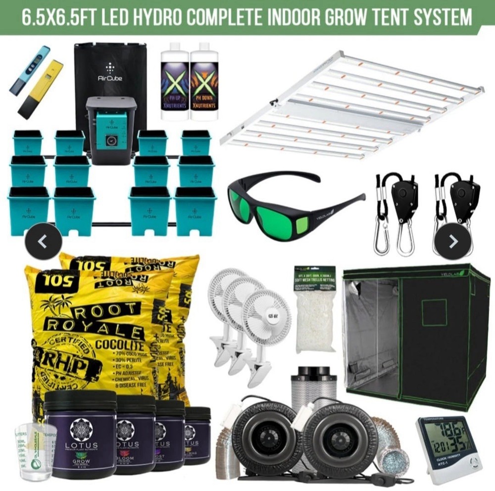 6.5x6.5ft LED Hydro Complete Indoor Grow Tent System