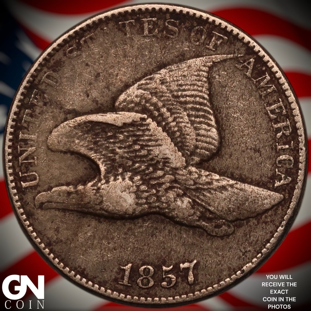 1857 Flying Eagle Cent Penny A3820